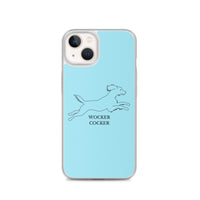 Wocker Cocker - Working Cocker Spaniel - iPhone Case - Light Blue