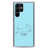 Wocker Cocker - Working Cocker Spaniel - Samsung Phone Case - Light Blue