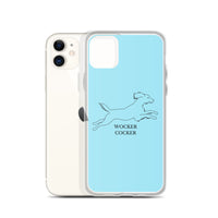 Wocker Cocker - Working Cocker Spaniel - iPhone Case - Light Blue