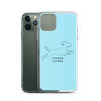 Wocker Cocker - Working Cocker Spaniel - iPhone Case - Light Blue