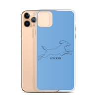 Cocker Spaniel iPhone case - Blue