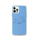 Cocker Spaniel iPhone case - Blue