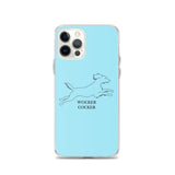 Wocker Cocker - Working Cocker Spaniel - iPhone Case - Light Blue