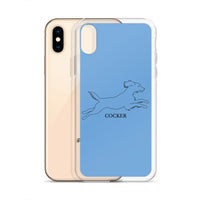 Cocker Spaniel iPhone case - Blue