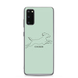 Cocker Spaniel Samsung Phone Case - Light Green