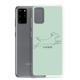 Cocker Spaniel Samsung Phone Case - Light Green