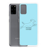 Wocker Cocker - Working Cocker Spaniel - Samsung Phone Case - Light Blue