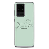 Cocker Spaniel Samsung Phone Case - Light Green