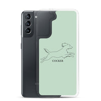 Cocker Spaniel Samsung Phone Case - Light Green