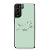 Cocker Spaniel Samsung Phone Case - Light Green