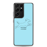 Wocker Cocker - Working Cocker Spaniel - Samsung Phone Case - Light Blue